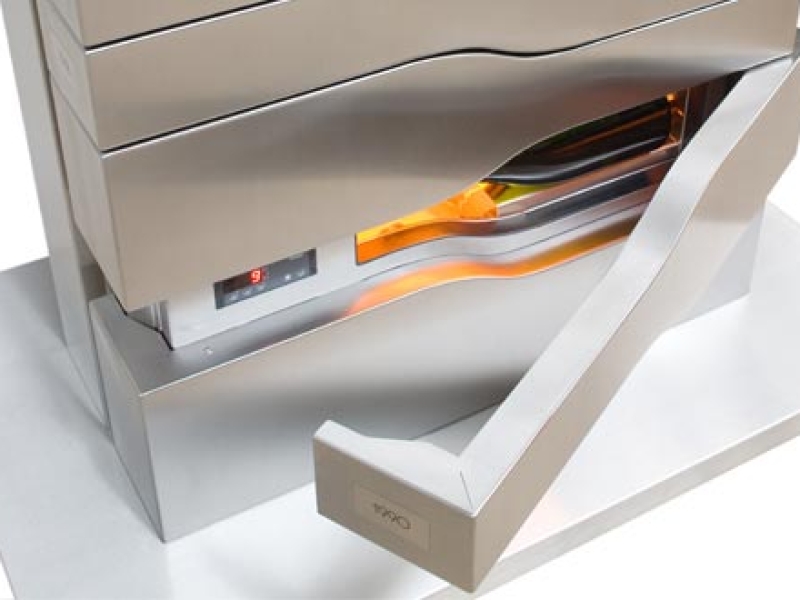 Schräge Detail-Aufnahme von "Vertical Limit" mit Sicht auf Digitalregler