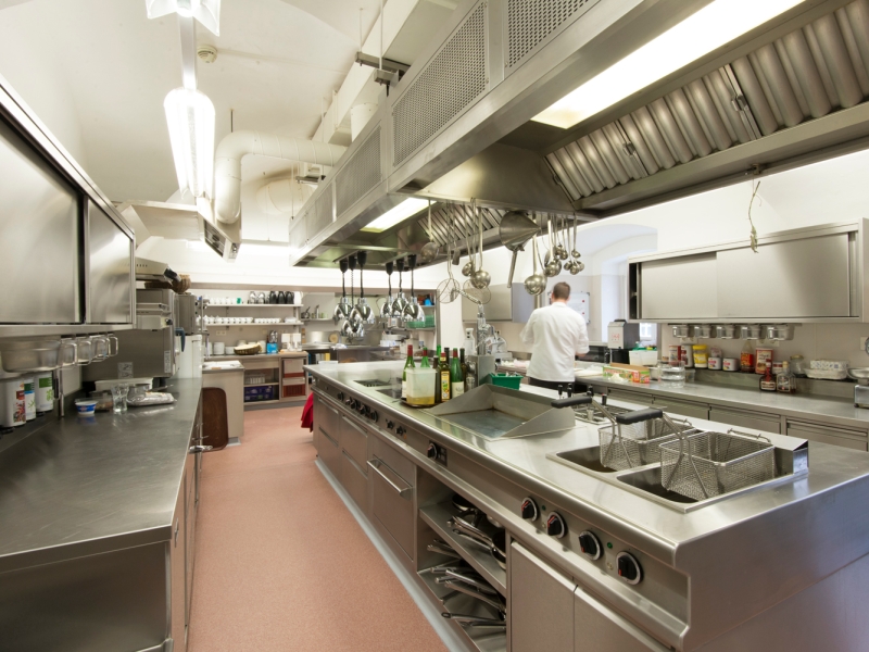 Großküche in Edelstahl